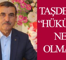 Taşdemir; “Hükümet Net Olmalı!”