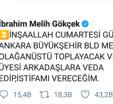 İ. Melih Gökçek İstifa Ediyor!