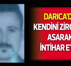 Darıca’da kendini zincirle astı!