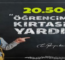 20 BİN 522 ÖĞRENCİYE 3 MİLYONLUK KIRTASİYE YARDIMI