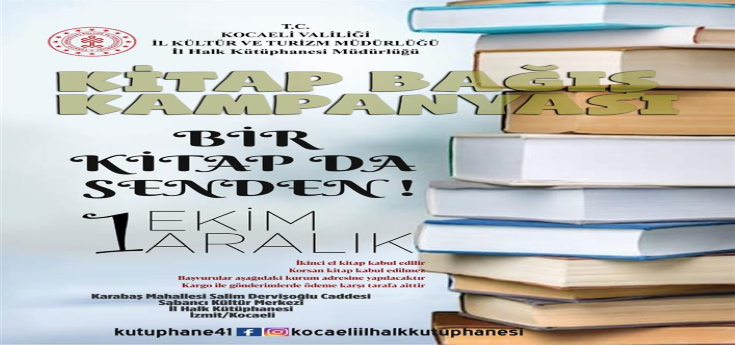 ”BİR KİTAP DA SENDEN” KİTAP BAĞIŞ KAMPANYASI”