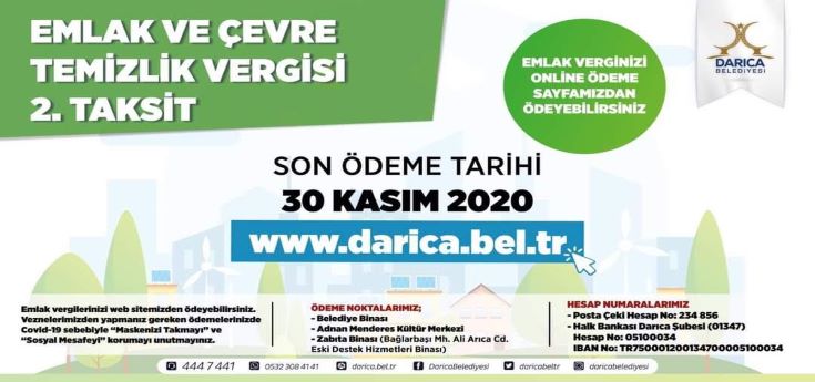 DARICA BELEDİYESİ’NDEN EMLAK VERGİSİ UYARISI