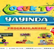 ÇAYIROVA BELEDİYESİ ÇOCUK TV YAYINDA