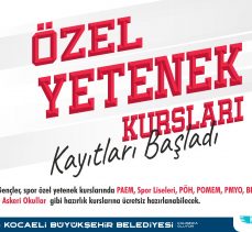 Özel yetenek kursları kayıtları başladı