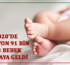 2020’DE 1 MİLYON 91 BİN 143 BEBEK DÜNYAYA GELDİ