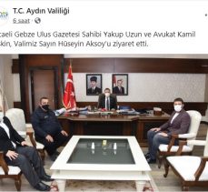 Vali Aksoy’un Kocaeli’ne selamı var