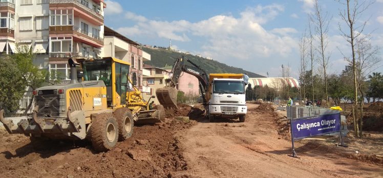 Hereke sahili yolu yapımına başlandı