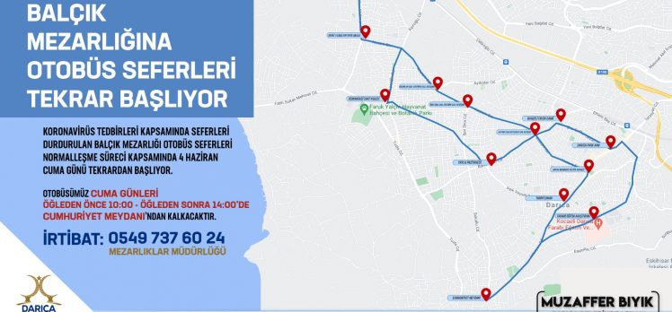 Balçık Mezarlığı’na ücretsiz otobüs seferleri yeniden başladı