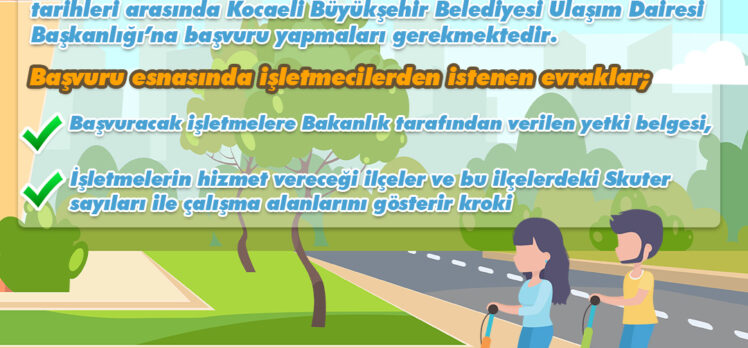 E-scuter işletmesi için başvurular alınıyor