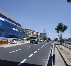 Gebze İstanbul Caddesi’nde yol çizgileri çizildi