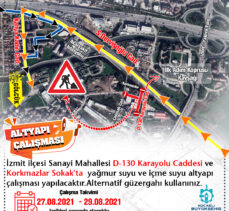 D-130 Karayolu Caddesi’nde çalışma