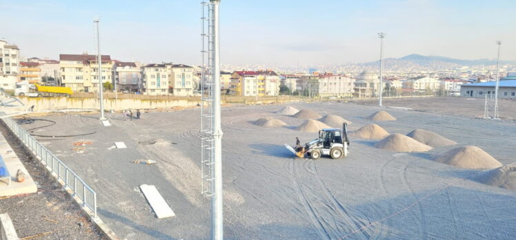 Darıca Nene Hatun Stadında sıra çim serimine geliyor