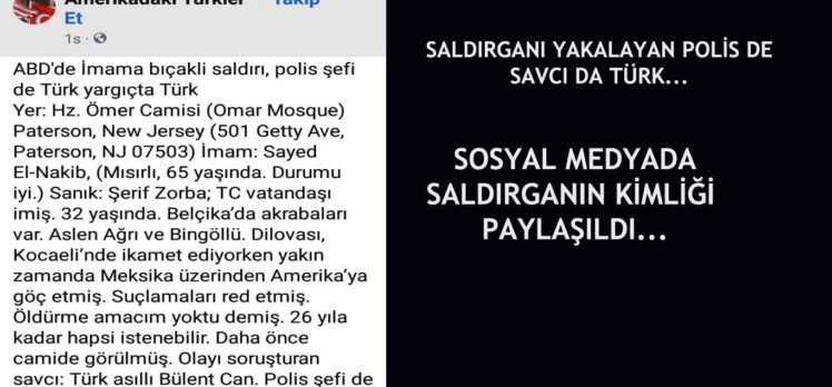 <strong>ABD’de namazdaki imamı bıçaklayan saldırgan Dilovası’ndan gitmiş…</strong>