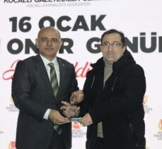 Kocaeli Gazeteciler Cemiyeti’nden, Ümit Ülker’e ödül