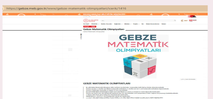 Gebze’de matematik olimpiyatları…